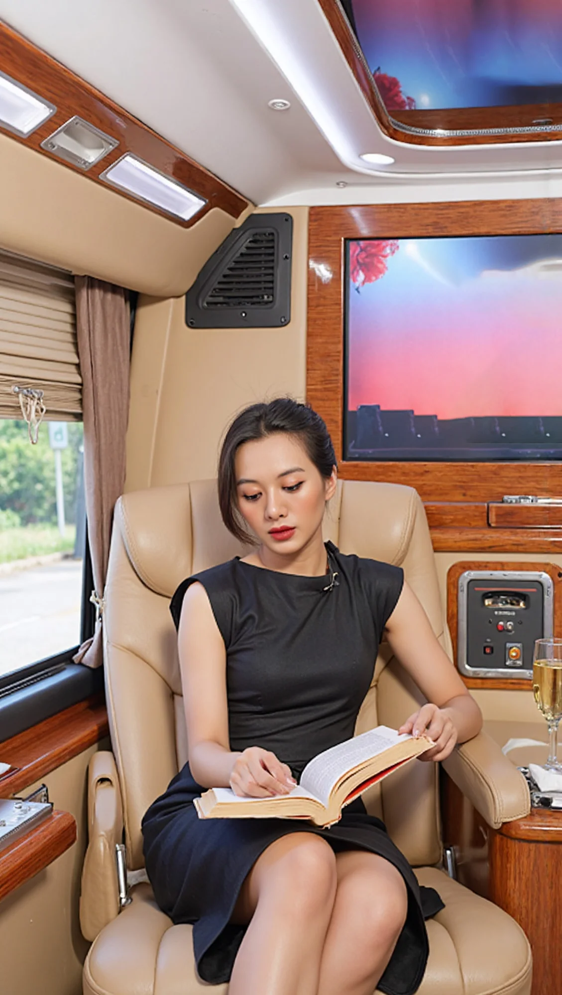 Không gian ghế ngồi thư giãn trên xe Duy Tân